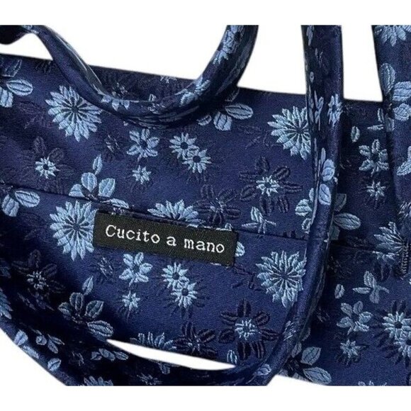 BAYARD 1925 Men's 100% Silk Necktie LUXURY Tie Blue Floral W:3.5" EUC - Picture 3 of 5